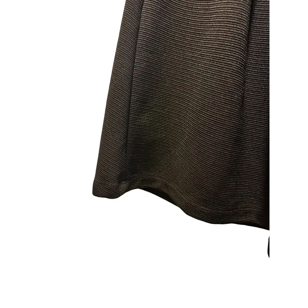 The Limited Black Pleated Fit Flare Skirt Womens Size 4 Back Zip Stretch